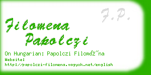 filomena papolczi business card